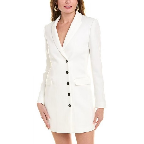 The Kooples Dresses & Skirts - 🤍✨ NWT The Kooples White Blazer Mini Dress | Asymmetric Button | Retail $575!